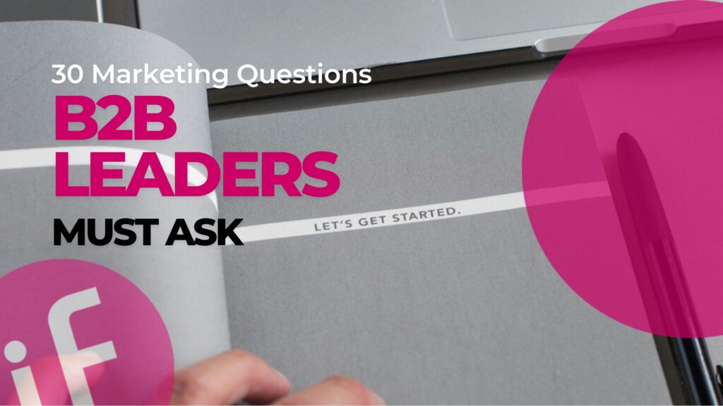 30 Questions about B2B Marketing Leaders must ask